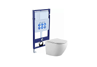 SET AQUATEK ЕВРОПА (рама AQUATEK Standard INS-0000012(без клавиши и крепежа)+унитаз ЕВРОПА AQ1901-00 с тонким сиденьем soft-close