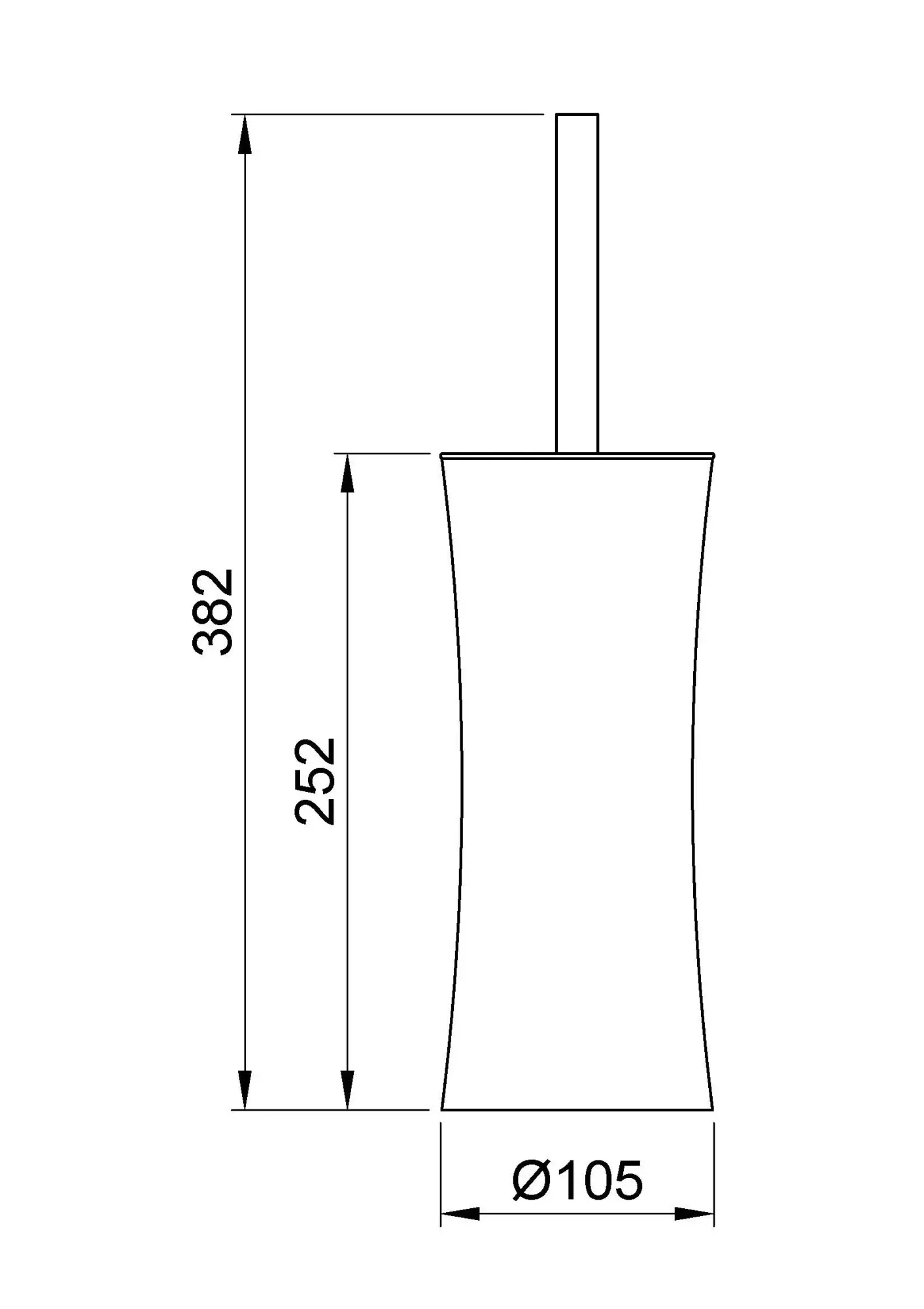 Ершик напольный черный Nofer 09078.N