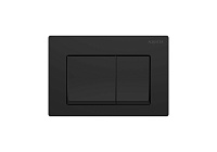 TDI-0000007 (010D) Панель смыва Small Черная матовая (клавиши квадрат) для INS-0000018  с верхней кнопкой смыва