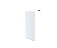 AQ WIW 11020BL Душевая перегородка Walk in с держателем 1100x2000 профиль черный, стекло прозрачное
