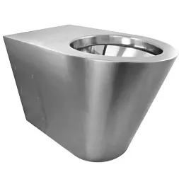 Унитаз из нержавеющей стали без сливного бака глянцевый Nofer 13013.B