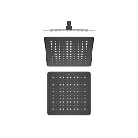 Квадратный верхний душ  250*250*2 мм AQUATEK, матовый черный AQ2072MB