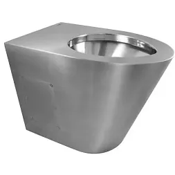 Унитаз из нержавеющей стали без сливного бака глянцевый Nofer 13012.B
