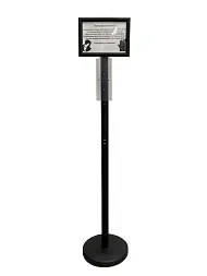 Черная стойка для дозаторов антисептика Nofer PT100G.BK