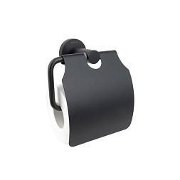 Бумагодержатель с крышкой AQUATEK, матовый черный AQ4009MB ВЕГА