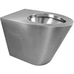 Унитаз из нержавеющей стали без сливного бака матовый Nofer 13012.S
