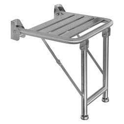 Сиденье для душа с двумя ножками для дополнительной опоры из нержавеющей стали Nofer  15045.S