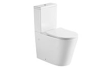 Унитаз-компакт напольный безободковый с бачком AQUATEK ОБЕРОН AQ1273H-00 890*375*690 мм, горизонтальный выпуск, тонкое сиденье с механизмом плавного закрывания, крепеж