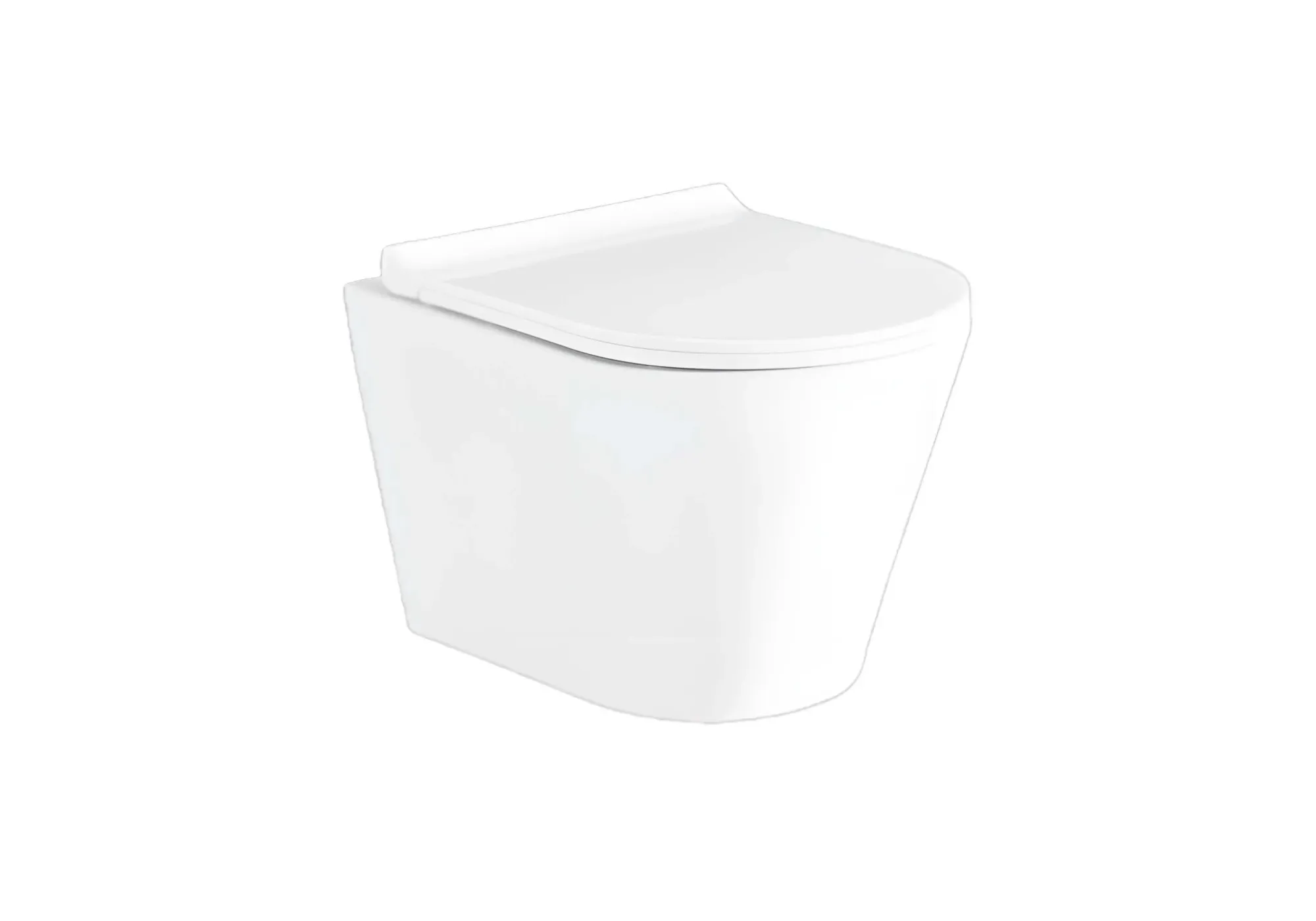 Унитаз подвесной безободковый AQUATEK АЛЬФА 520 x 370 x 330 мм плавного закрывания