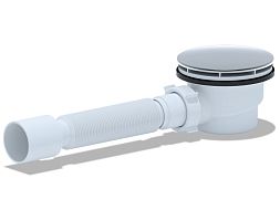 Сифон для д/п 1 1/2**90,h 65cг/т375*40/50,Металл