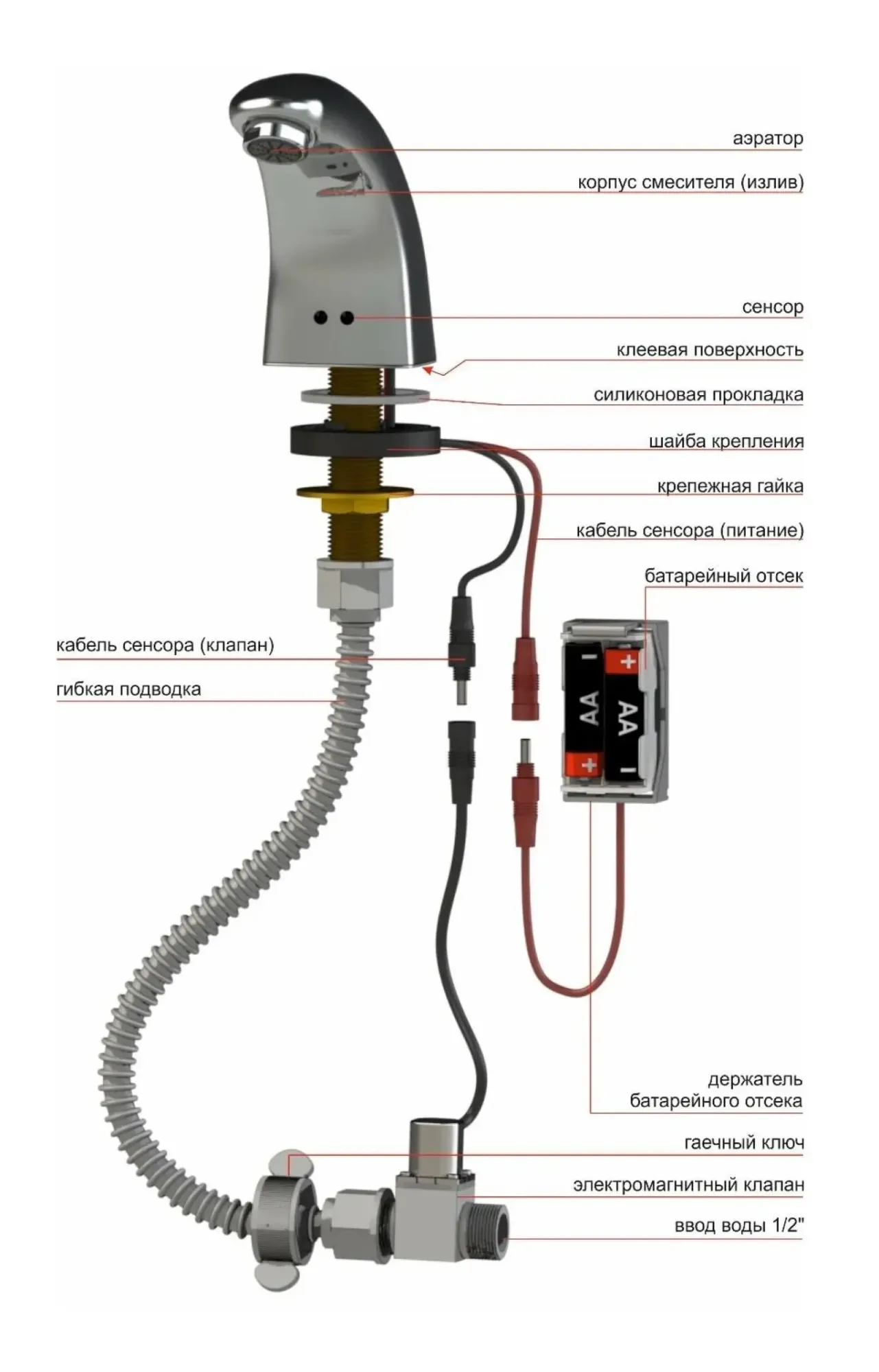 Автоматический кран Kopfgescheit KR5152CV-DC