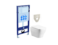 SET AQUATEK АМАДЕО cm (рама AQUATEK Standard INS-0000012(без клавиши и крепежа)+унитаз АМАДЕО AQ1180-00 с тонким сиденьем soft-close