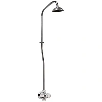 Порционно нажимной душевой кран с жесткой стойкой и лейкой Presto P 50 38022 CR1903 4