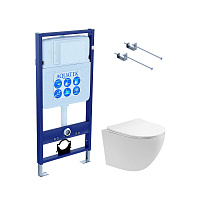 SET AQUATEK ЕВРОПА T-KKI1 (рама AQUATEK Standard INS-0000012(без клавиши)+крепеж KKI-0000001+унитаз ЕВРОПА AQ1900T-00 с тонким сиденьем soft-close