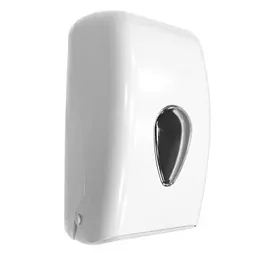 Диспенсер для листовой туалетной бумаги из ABS пластика белый Nofer 05118.W