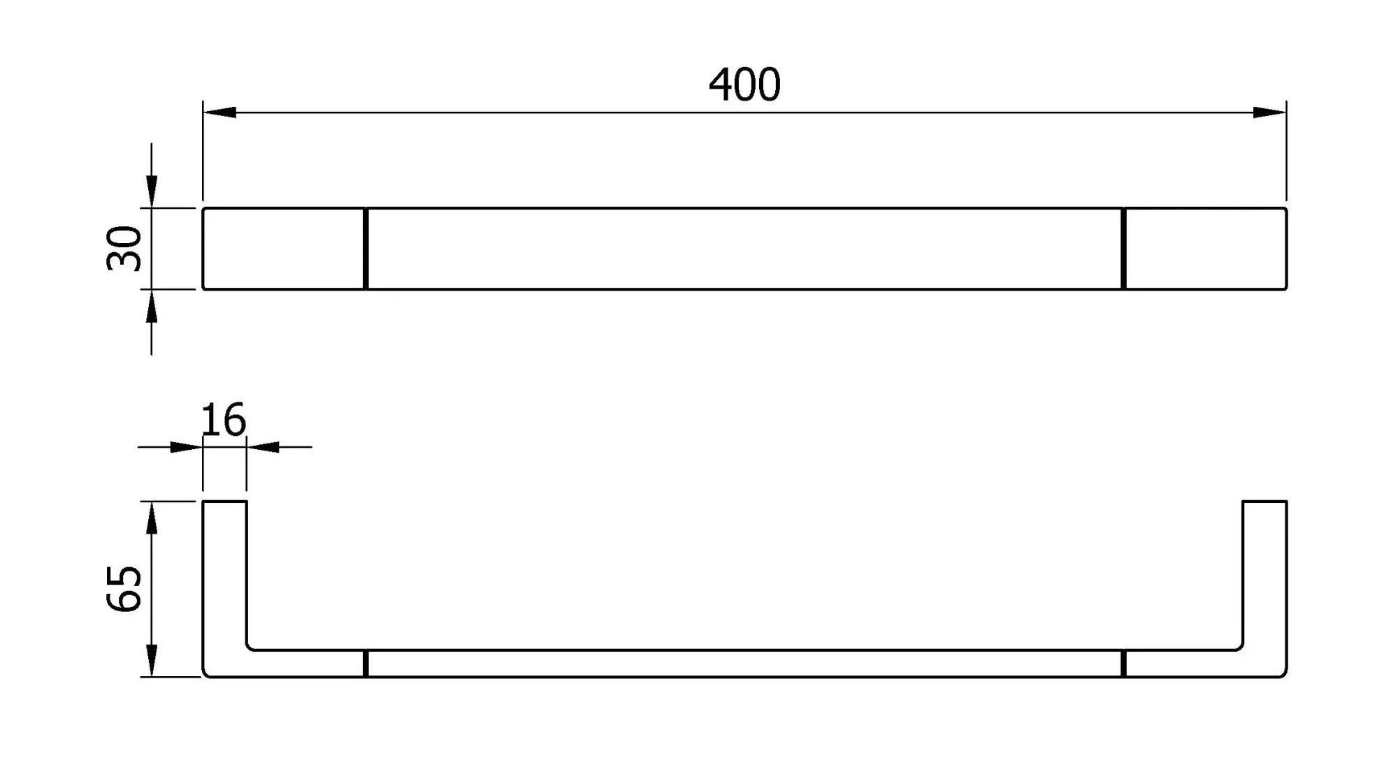 Держатель для полотенец Corinto черный 400 мм Nofer 16920.40.N