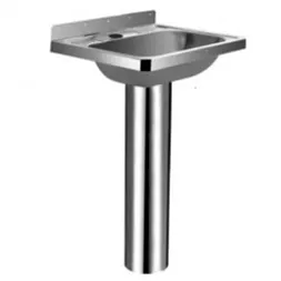 Раковина с пьедесталом из нержавеющей стали Moeff MF-151