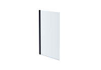 AQ DEL SBA 08015GM Шторка на ванну, одноэлементная, поворотная 800X1500 профиль оружейная сталь, стекло прозрачное