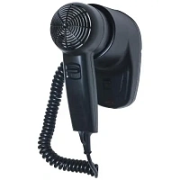 Фен HOTELline настенный чёрный 1200 W, Nofer 02055.N