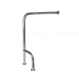 Поручень угловой с креплением к полу и стене 750(h)х850х350 мм левый