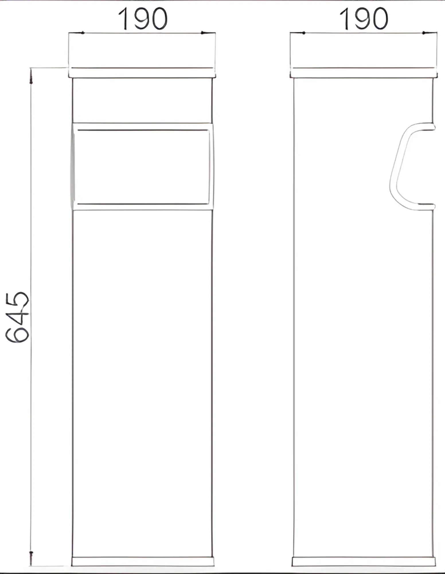 Пепельница уличная из нержавеющей стали Nofer 14124.2.S
